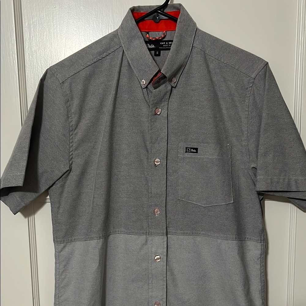 Bolla Gray Casual Button Down Shirt with Two-Tone Design